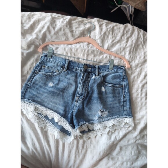 Jean Shorts with lace Free People (27) - Picture 4 of 6